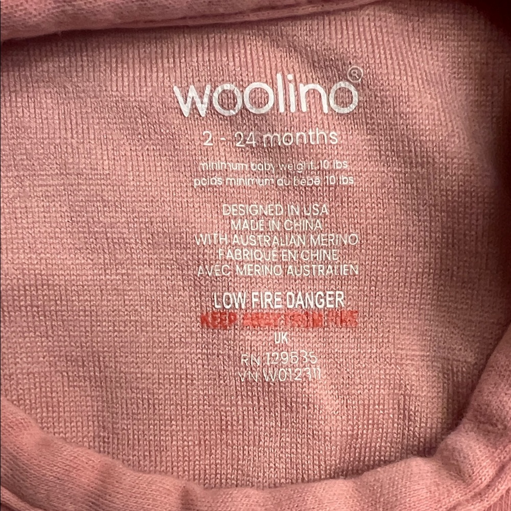 Woolino 4 Seasons Ultimate Baby Sleep Sack - Pink Succulent - Picture 3 of 6